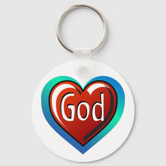 Cool GOD Heart Sleutelhanger (Voorkant)