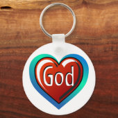 Cool GOD Heart Sleutelhanger (Voorkant)