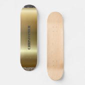 Cool Gold Black Silver Naam Skateboard (Voorkant)