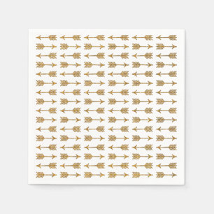 Cool Gold Brown Arrows Glitter Photo Print Servet