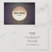 Cool Gold Circle Embleem Hout Designer Visitekaartje (Voorkant / Achterkant)