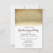 Cool Gold Glitter-Pet, foto-Afstuderen Kaart (Achterkant)