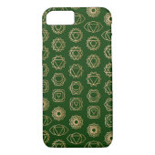 Cool Gold Green Chakra Patroon Case-Mate iPhone Case (Achterkant)