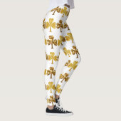 Cool Gold Irish Shamrock Clover Patricks Day Leggings (Rechts)