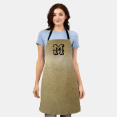 Cool Gold Leather Look Monogrammed Schort (Gedragen)