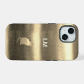 Cool Gold Look Chat Monogrammes Initiales (Verso Horizontal)