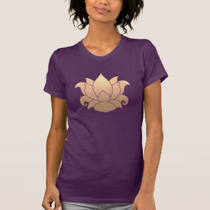 Cool Gold Lotus Yoga Meditation Teacher Paars T-shirt