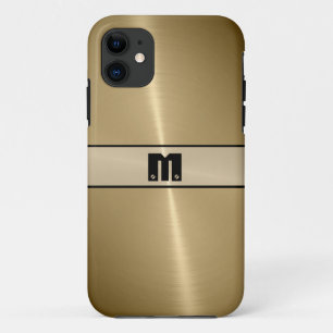 Cool Gold Shiny Stainless Steel Metal iPhone 11 Hoesje