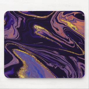 Cool Gold Violet Marble Texture Muismat