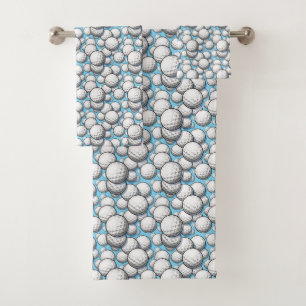 Cool golf bal sport patroon betegeld bad handdoek