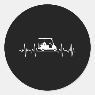Cool Golf Cart voor Golfer Golf Lover & Ronde Sticker