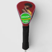 COOL! Golf Driver Head Hoesje - Roze trim - Custom Golfheadcover (Voorkant)