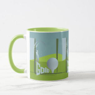 Cool golf golfer groen cadeau mok
