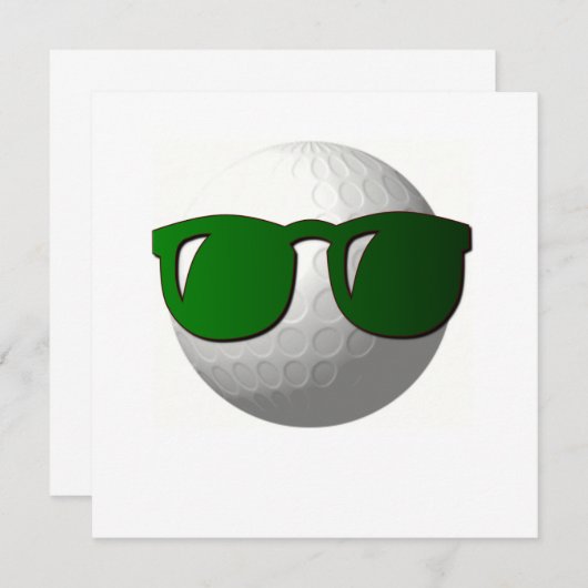 Cool Golf Invitation Kaart (Voorkant / Achterkant)