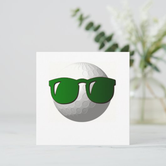 Cool Golf Invitation Kaart (Staand voorkant)