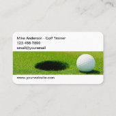 Cool Golf Training Coach-Visitekaartjes Visitekaartje (Achterkant)