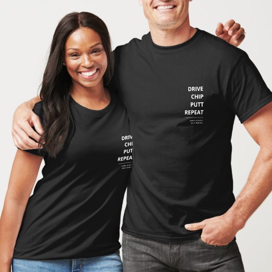 COOL GOLF VADERDAG DRIVE CHIP POTT HERHAALD T-SHIRT