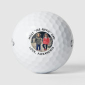 Cool Golfer Papa Gepersonaliseerde Schattigee Kind Golfballen (Voorkant)