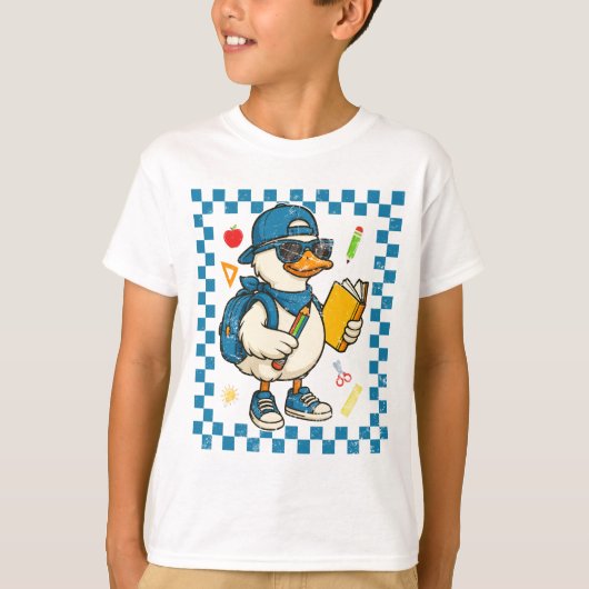 Cool Goose Back To School Happy First Day Of Schoo T-shirt (Voorkant)