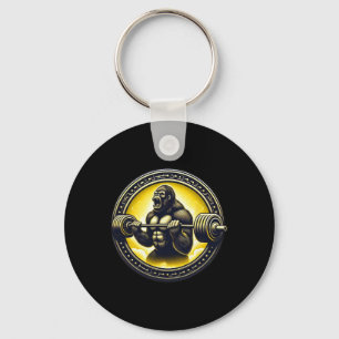 Cool Gorilla Art Bodybuilding Gewichtheffen Gym Ap Sleutelhanger