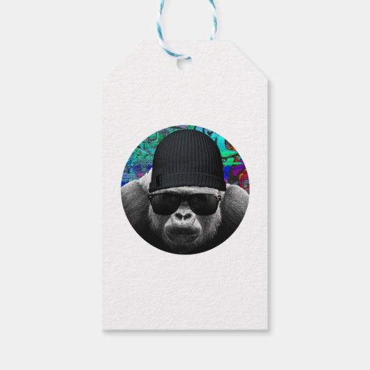 Cool Gorilla Gift Label Cadeaulabel (Achterkant)