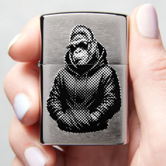 Cool Gorilla met zwarte hoodie grafische T-shirt