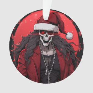 Cool Goth Punk Crâne Anime Père Noël Demon