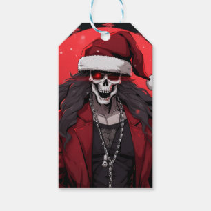 Cool Gothic Punk schedel Anime Santa Demon Cadeaulabel