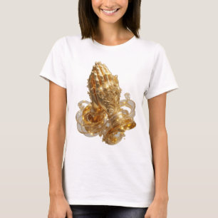Cool Goud BIDDENDE HANDEN T-shirt