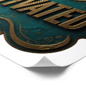 Cool Goud GEMOTIVEERD Poster (Hoek)