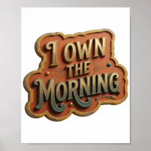 Cool Goud I BEZIT DE OCHTEND Grafische T-shirt Poster