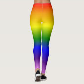 Cool Gradient Rainbow Colours Patroon Leggings (Achterkant)