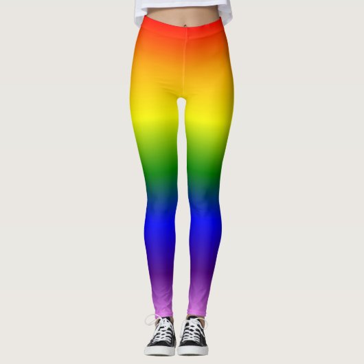 Cool Gradient Rainbow Colours Patroon Leggings (Voorkant)
