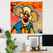 Cool Graffiti clown décoration de bureau poster (Bureau à domicile)