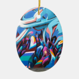 Cool Graffiti Muur Keramisch Ornament