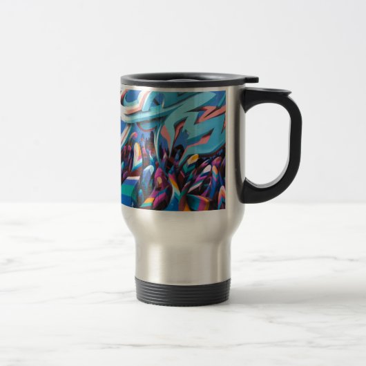 Cool Graffiti Muur Reisbeker (Rechts)