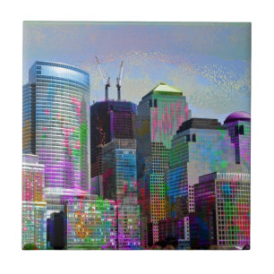 Cool graffiti splatters waterverf New York City Tegeltje