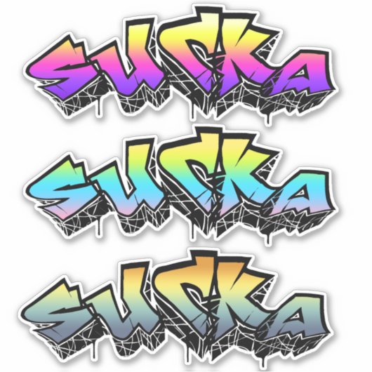 Cool Graffiti Sticker (Voorkant)