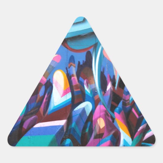 Cool Graffiti Wall Driehoek Sticker (Voorkant)