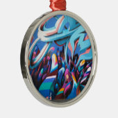 Cool Graffiti Wall Metalen Ornament (Rechts)