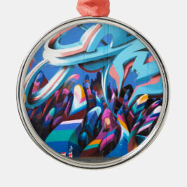 Cool Graffiti Wall Metalen Ornament