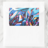 Cool Graffiti Wall Rechthoekige Sticker (Tas)