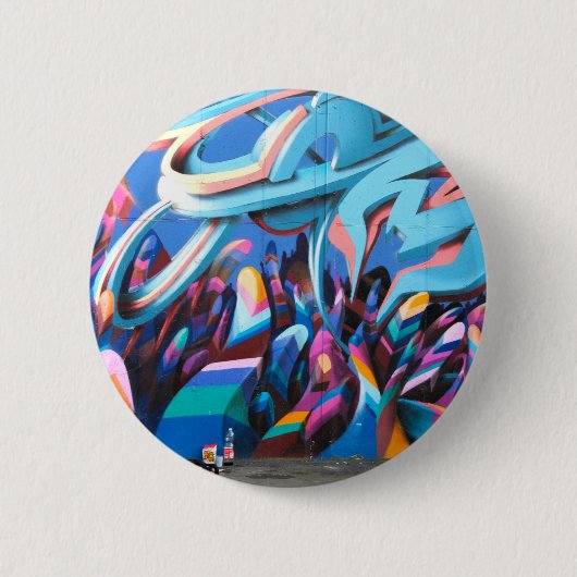 Cool Graffiti Wall Ronde Button 5,7 Cm (Voorkant)