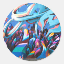 Cool Graffiti Wall Ronde Sticker