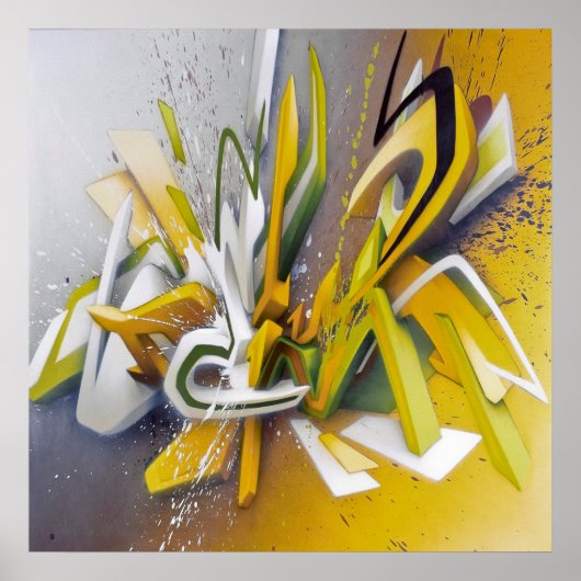 Cool graffiti woord art home decor poster (Voorkant)