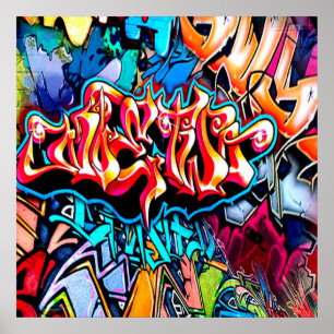 Cool graffiti word art home decor poster