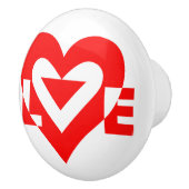 Cool grafisch ontwerp, rood keramische knop (Rechts)