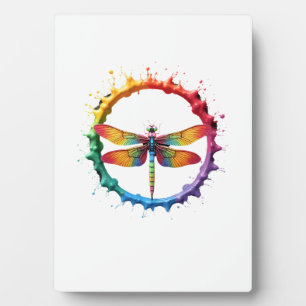Cool Grafische Tie Dye Zonnebril Libel Illustratie Fotoplaat