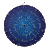 Cool Grainy Deep Blue Vignette Dartbord (Voorkant)