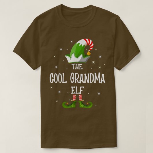 Cool Grandma Elf Family Matching Group Christm T-shirt (Design voorkant)